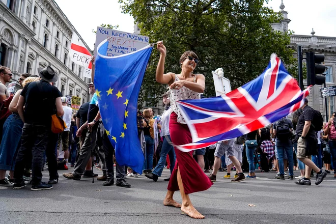 Organizatorji protestov trdijo, da se je zgolj v Londonu shodov udeležilo sto tisoč ljudi. FOTO: Niklas Halle'n/AFP