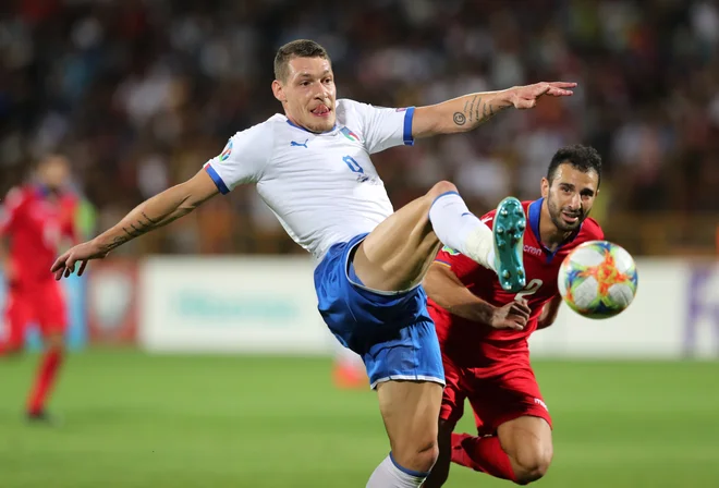 Andrea Belotti je Italiji z dvema goloma zagotovil zmago na neugodnem gostovanju na Kavakazu. FOTO: Reuters