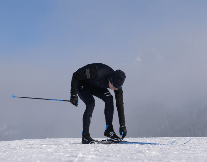 Med hojo se lahko v utore na podplatu čevlja zagozdijo manjši kamenčki in nabere sneg. Foto: arhiv proizvajalca/Salomon