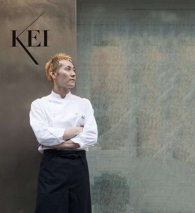 Kei Kobajaši, prvi japonski chef v Franciji s tremi Michelinovimi zvezdicami Foto Thierry Ameller/Kei