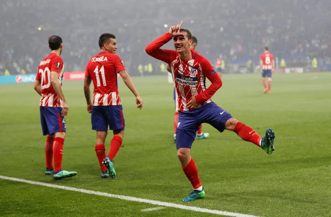 Antoine Griezmann ni edini, je pa verjetno najboljši nogometaš, ki gole proslavlja s »Take the L« plesom. FOTO: Reuters