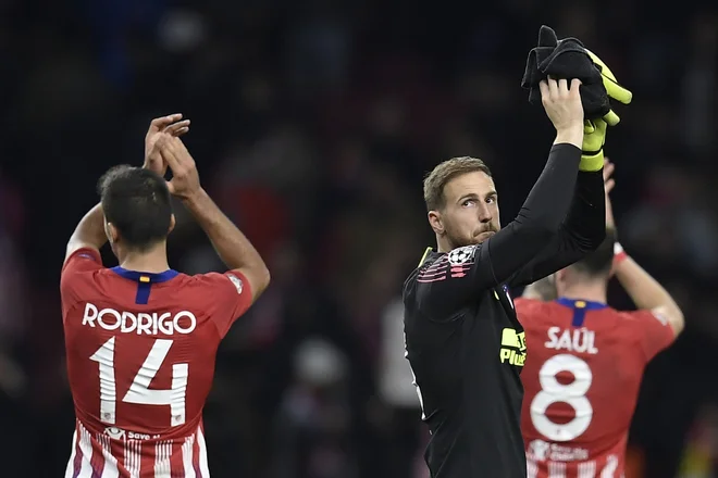 Jan Oblak sodi med glavne adute Atletica v boju za naslov španskega prvaka. FOTO: AFP