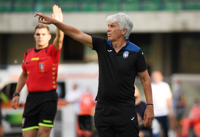Atalantin trener Gian Piero Gasperini močno zaupa Iličiću. FOTO: Alberto Lingria/Reuters