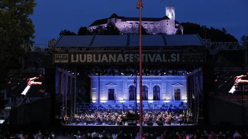 Fotografija: Dubravka Tomšič Srebotnjak; otvoritveni koncert 68. festivala Ljubljana. FOTO: Uroš Hočevar/Delo