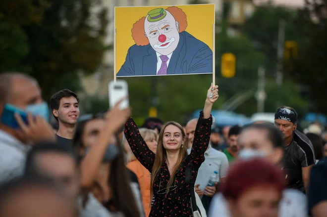 V Bolgariji potekajo protesti že dva tedna. FOTO: Nikolay Doychinov/AFP