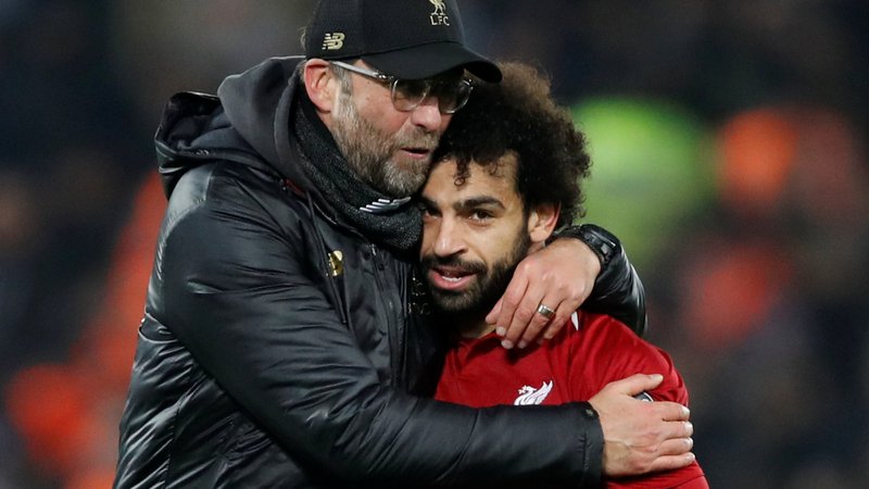 Fotografija: Jürgen Klopp in Mohamed Salah sta Liverpoolu prinesla tako dolgo pričakovano lovoriko. FOTO: Carl Recine/Reuters