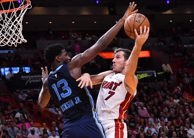 Goran Dragić je uspešno opravil s prvo tekmo in prispeval 11 točk za Miami. FOTO: Steve Mitchell/Usa Today Sports