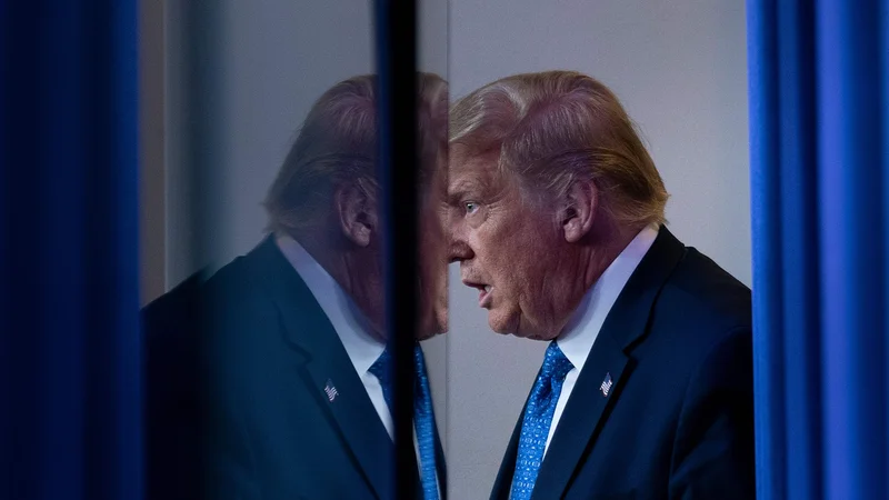 Fotografija: Ameriški predsednik Donald Trump je naznanil varnostno akcijo za ameriška mesta. FOTO: Brendan Smialowski/AFP