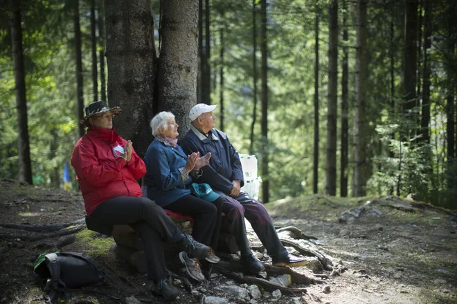 Spominska slovesnost pri Ruski kapelici. FOTO: Jure Eržen/Delo