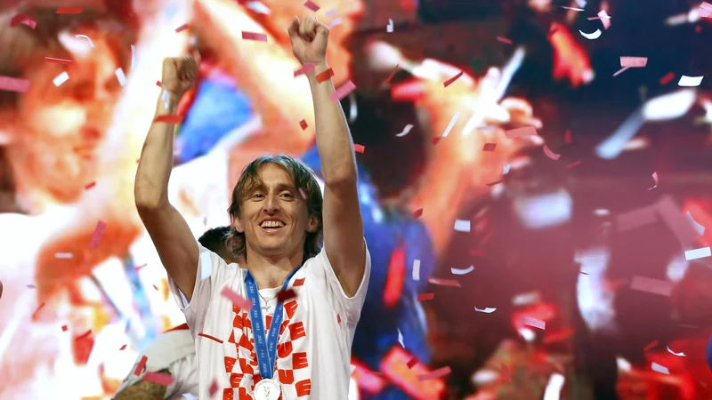 Fotografija: Luka Modrić je med tremi nominiranci za zlato žogo. 