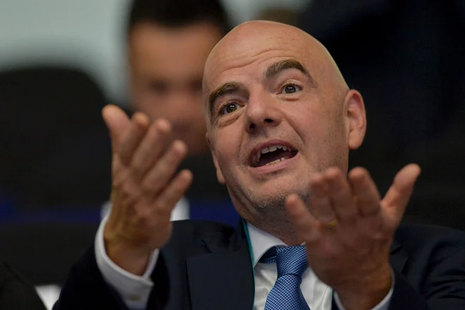 Gianni Infantino je februarja 2016 nasledil Seppa Blatterja. FOTO: AFP