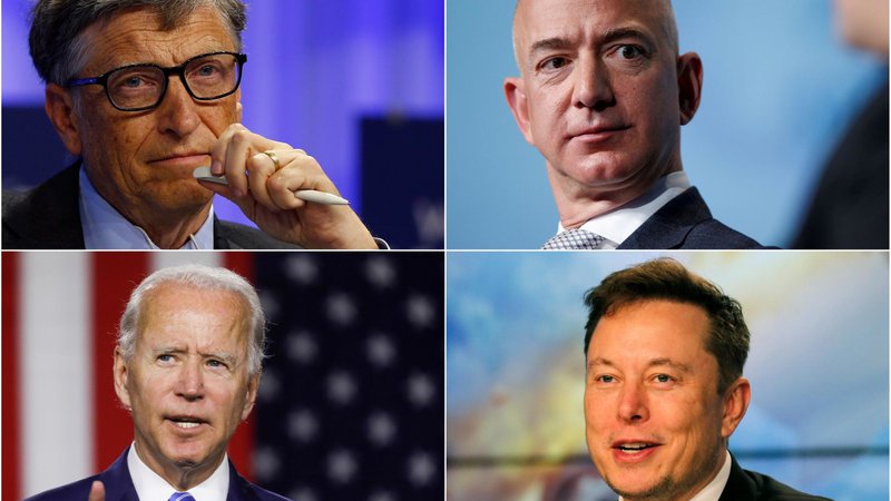 Fotografija: Tarče hekerskega napada so bili tudi Bill Gates, Jeff Bezos, Joe Biden in Elon Musk. FOTO: Reuters