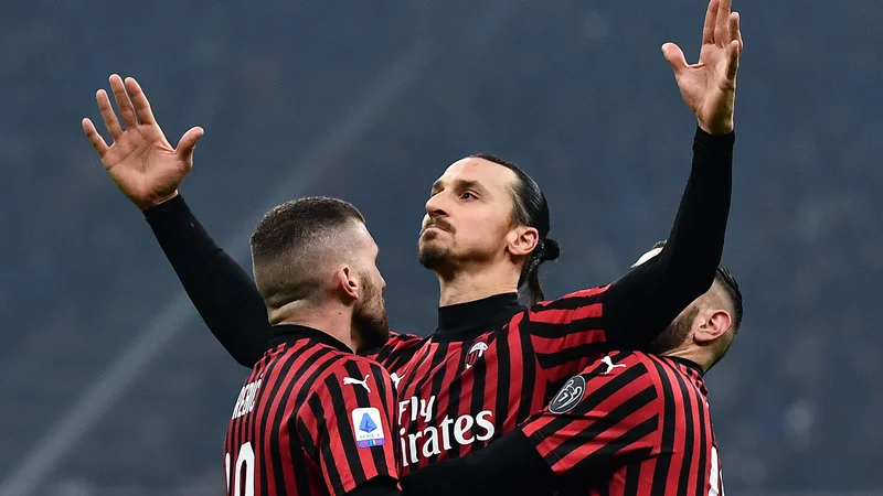 Fotografija: Zlatanu Ibrahimoviću je dosežek uspel v zadnji tekmi sezone, ki jo je Milan končal na šestem mestu. FOTO: Marco Bertorello/AFP