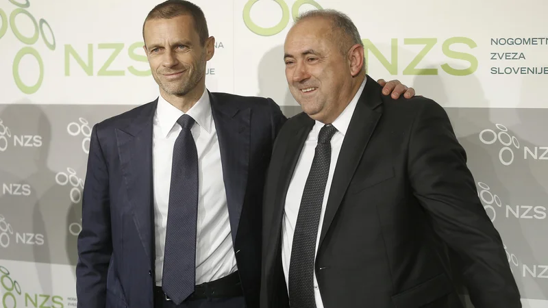 Fotografija: Aleksander Čeferin bo v naslednjem mesecu pozorno spremljal vrhunec evropske sezone 2019/20, njegov naslednik na čelu NZS Radenko Mijatović nastope slovenskih klubov doma in na tujem. FOTO: Blaž Samec
