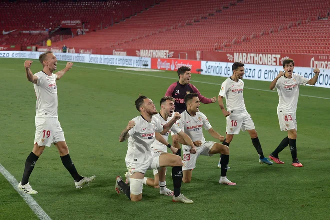 Sevilla je s petimi naslovu rekorder v evropski ligi. FOTO: Cristina Quicler/AFP