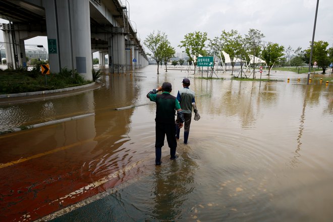 Poplavljeni Seul FOTO: Kim Hong Dži/Reuters