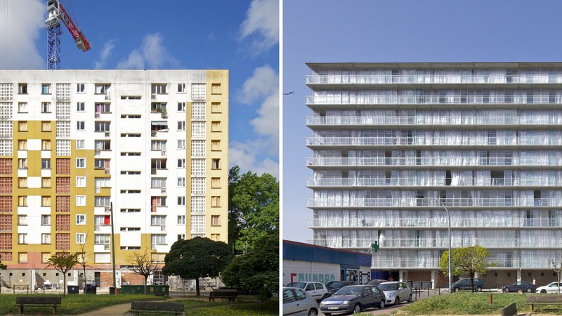 Fotografija: Nagrajena obnova treh stanovanjskih blokov s skupno 530 stanovanji, Grand Parc, Bordeaux, Francija Fotografiji Philippe Ruault