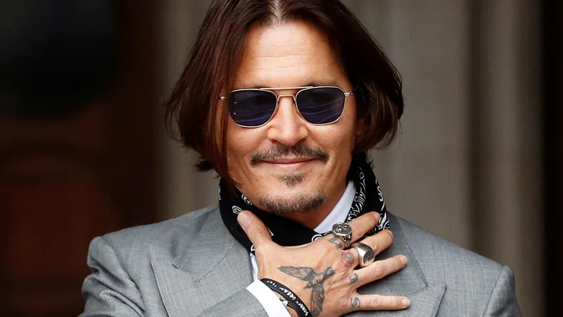 Fotografija: Johnny Depp med sojenjem v Londonu. FOTO: Peter Nicholls/Reuters