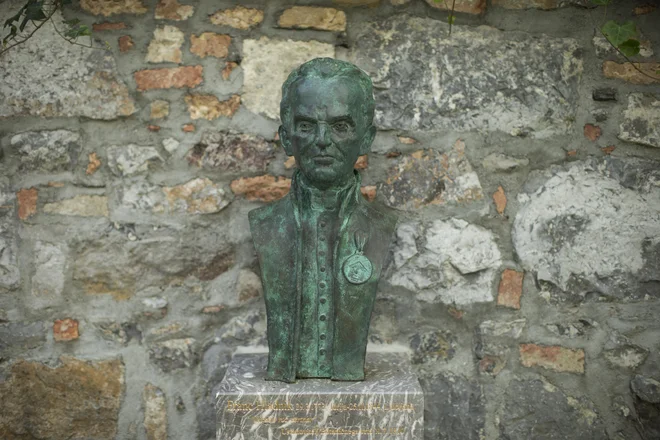 Kip Franca Hladnika, ustanovitelja botaničnega vrta leta 1810. FOTO: Jure Eržen/Delo