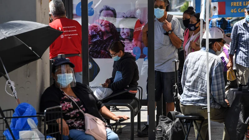 Fotografija: Prizor iz latinske četrti v Los Angelesu. FOTO: Robyn Beck/AFP