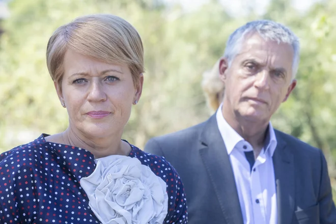 Aleksandra Pivec in Tomaž Gantar. FOTO: Voranc Vogel/Delo