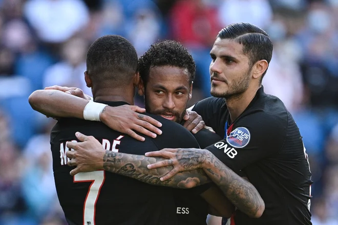 Neymar je glavni adut Parižanov v Lizboni. FOTO: Anne-Christine Poujoulat/AFP