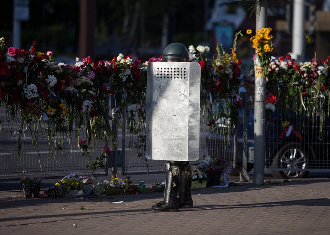 Prizorišče smrti protestnika. FOTO: Reuters