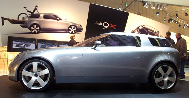 Saab 9X je bil atraktiven konceptni avtomobil, ki pa ni dočakal proizvodnje.<br />
Foto Thierry Roge/Reuters