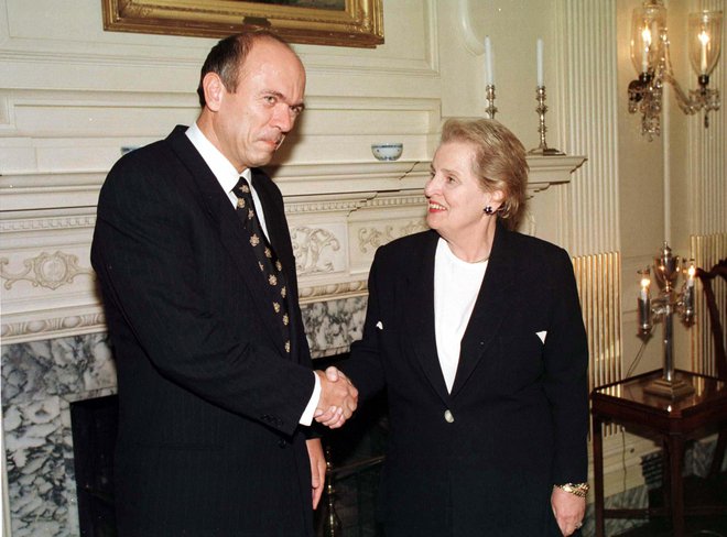 Janez Drnovšek in Madeleine Albright FOTO :Win McNamee/Reuters 
