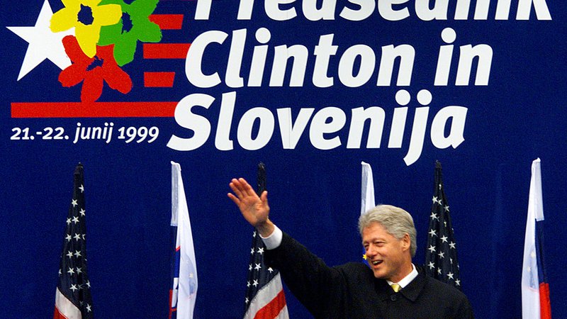 Fotografija: Bill Clinton je bil prvi ameriški predsednik na obisku v samostojni Sloveniji FOTO: Michael Leckel/Reuters