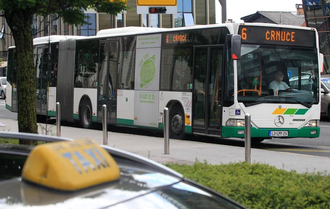Zakaj avtobusa 6 in 6B, ki imata skupno traso od Dolgega mosta do Razstavišča, vozita skoraj sočasno &ndash; po voznem redu le z eno ali dvema minutama zamika? Foto Blaž Samec/Delo