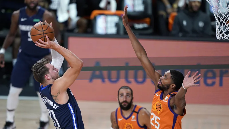 Fotografija: Luka Dončić je prispeval zanj skromnih 18 točk, a bil kljub temu prvi strelec Dallasa. FOTO: Ashley Landis/Usa Today Sports