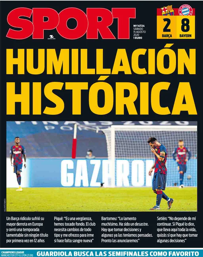 Španski športni dnevnik Sport. FOTO: J. S.