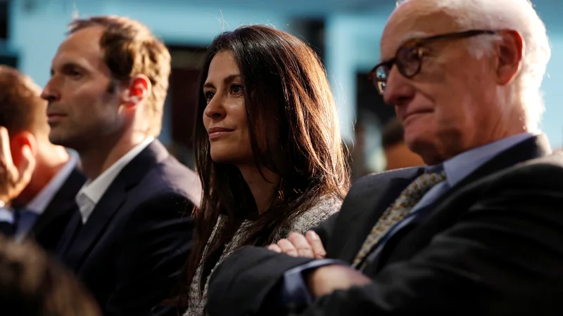 Fotografija: Marina Granovskaja lanskega 4. julija med predstavitveno konferenco trenerja Franka Lamparda. FOTO: Reuters