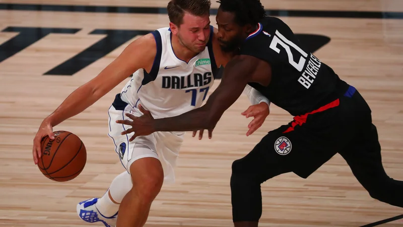 Fotografija: Luka Dončić je spravljal v velike težave obrambo LA Clippers. FOTO: Kim Klement/ USA Today Sports