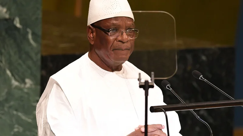 Fotografija: Predsednik Malija Ibrahim Boubacar Keita je bil prisiljen k odstopu. FOTO: Don Emmert/AFP