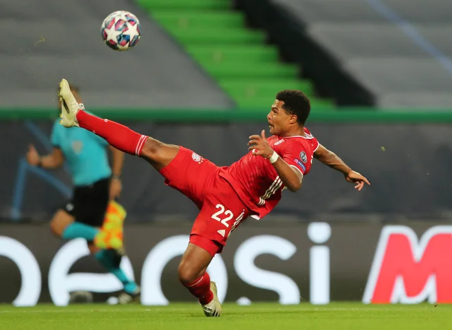 Serge Gnabry je bil med najzaslužnejšimi za polfinalno slavje Bavarcev. FOTO: Miguel A. Lopes/Reuters