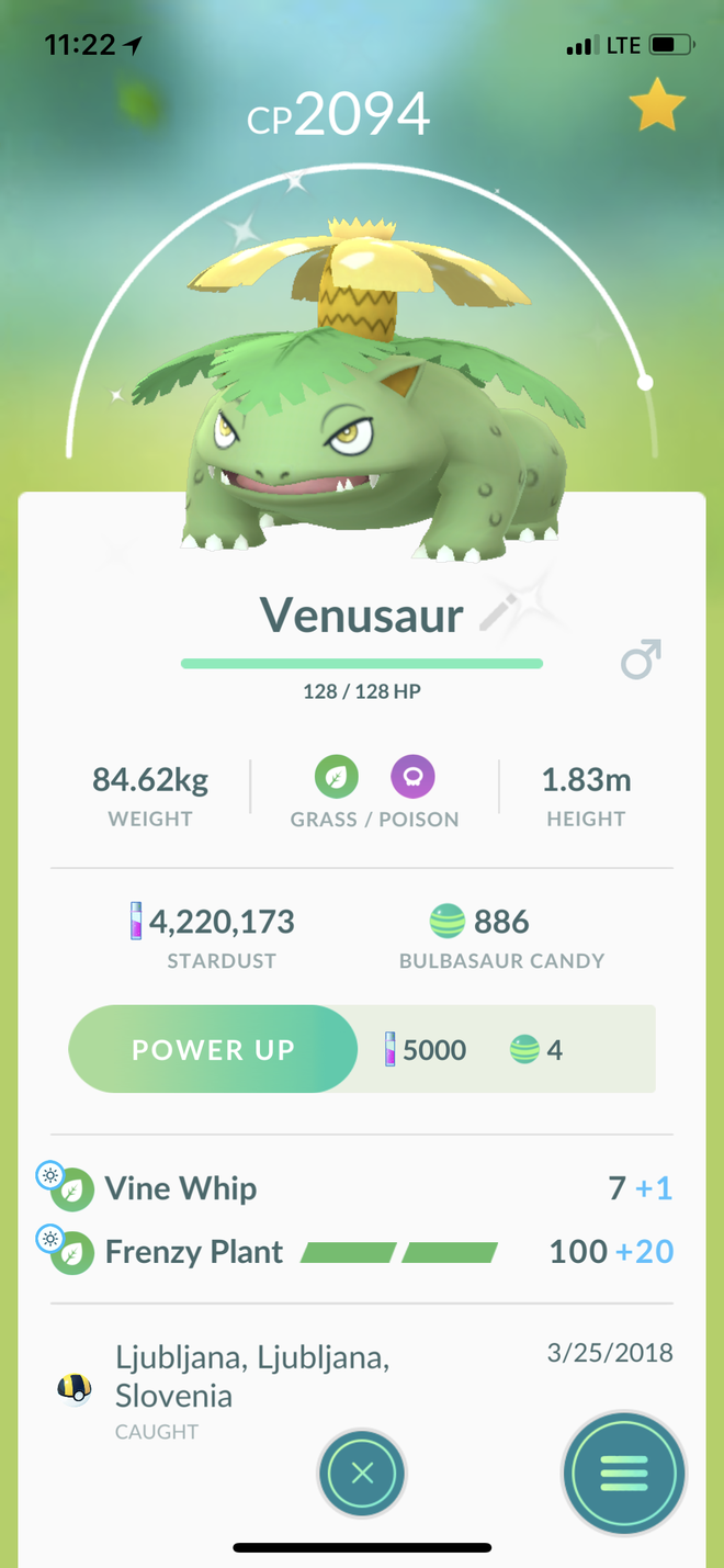 Shiny venusaur FOTO: A. Z.