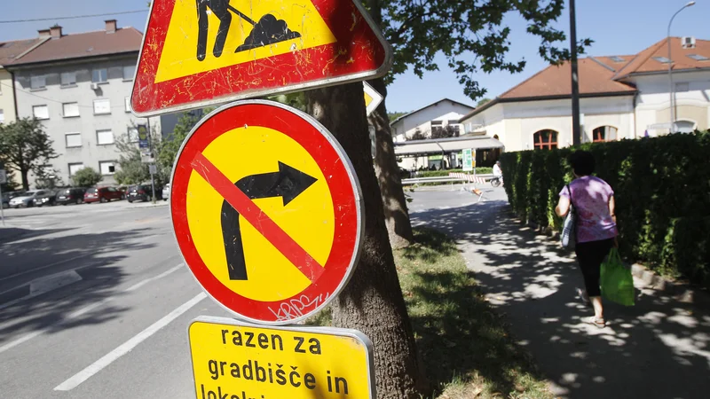 Fotografija: Prenovo Parmove ulice so na MOL začeli julija lani. Foto Mavric Pivk