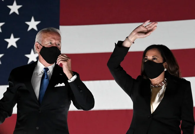 Joe Biden s Kamalo Harris. FOTO: Olivier Douliery/Afp
