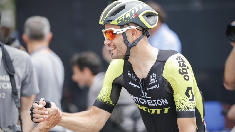 Fotografija: Luka Mezgec je bil nekajkrat na širšem seznamu kandidatov za Tour de France, pri 32 letih pa je dočakal krstni nastop. FOTO: Uroš Hočevar/Delo