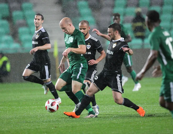 Qarabag iz Azejbardžana je bil v Stožicah boljši leta 2018. FOTO: Mavric Pivk/Delo