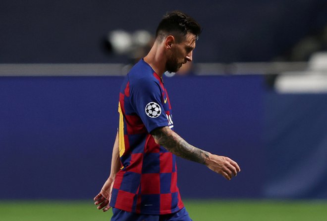 Lionel Messi in Barcelona se razhajata. FOTO: Rafael Marchante/Reuters