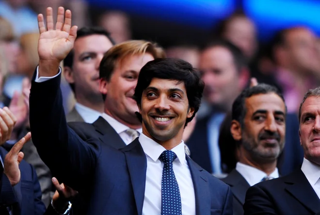 Šejk Mansour bin Zayed Al Nahyan ima Pepa Guardiolo, ki lahko odločilno vpliva na prihod Lionela Messija v Manchester City. FOTO: Jason Cairnduff/Reuters