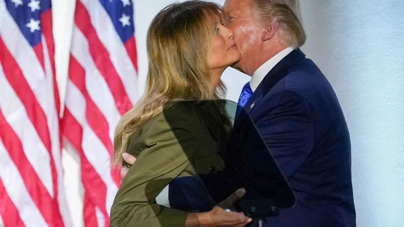 Fotografija: Melania Trump je v govoru med drugim povedala, da Donald ne izgublja časa za igranje politike. FOTO: Reuters