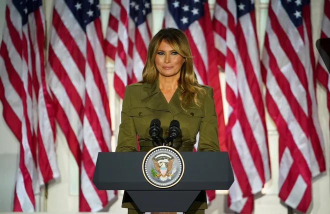 Melania Trump je nagovorila republikanske podpornike. FOTO: Kevin Lamarque/Reuters