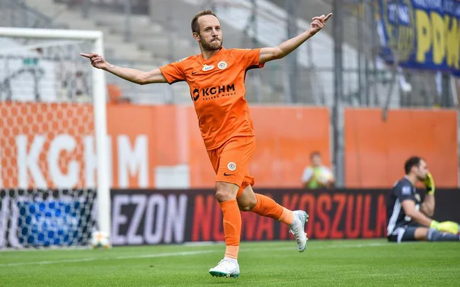 Saša Živec, član poljskega Zaglebia iz Lubina, bo izkusil reprezentančno vzdušje. FOTO: Przeglad Sportowy