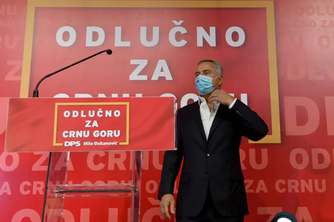 Vladajoča DPS predsednika Mila Đukanovića je prejela le dobrih 35 odstotkov glasov, kar je njen najslabši rezultat doslej FOTO: Savo Prelevic/Afp