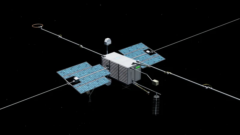 Ogo 1 je pridobival energijo z dvema solarnima paneloma. Vir Nasa