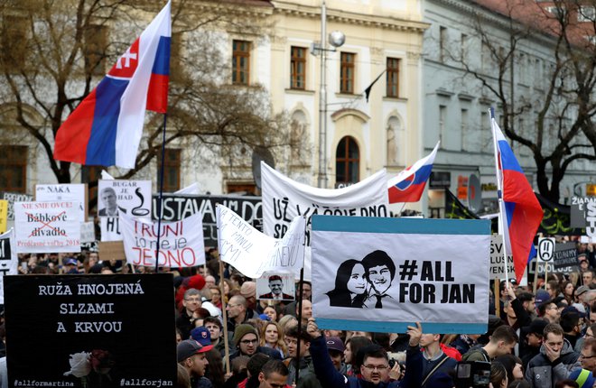 Kuciakov umor je sprožil množične proteste. FOTO: David W. Cerny/Reuters